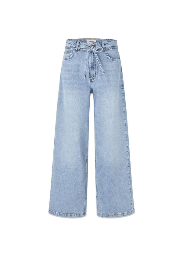 Isoldemd effen broek - Bleach Blue Wash-Jeans-Modström-Butler Loftet