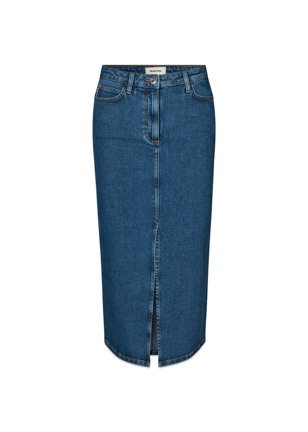 IvannaMD long skirt - Distressed Blue-Skirts-Modström-Butler Loftet