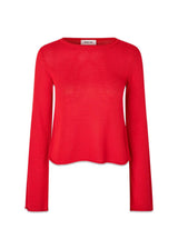 IvonneMD uitlopende o-hals - Fire Red-Knitwear-Modström-Butler Loftet