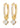 JOA crystal hoop earrings gold-plated - Gold Plated-Jewellery-Pilgrim-Butler Loftet