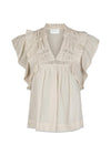Jayla S Voile Top - Ivoor-Top-Neo Noir-Butler Loftet