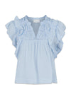 Neo Noirs Jayla S Voile Top - Light Blue. Køb toppe her.
