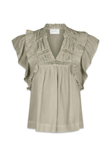 Jayla S Voile Top - Rookgroen-Top-Neo Noir-Butler Loftet