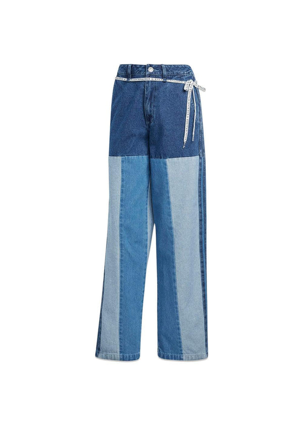 KSENIASCHNAIDER PATCHWORK JEANS - Indigo Denim / Medium Blauw Denim / Licht Denim-Jeans-Adidas Originals-Butler Loftet