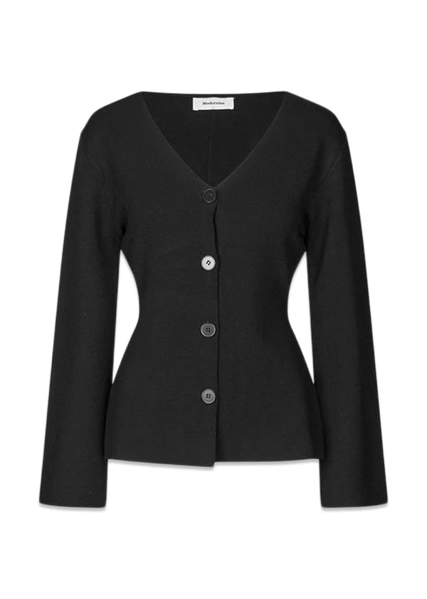 KaitoMD cardigan - Black-Knitwear-Modström-Butler Loftet