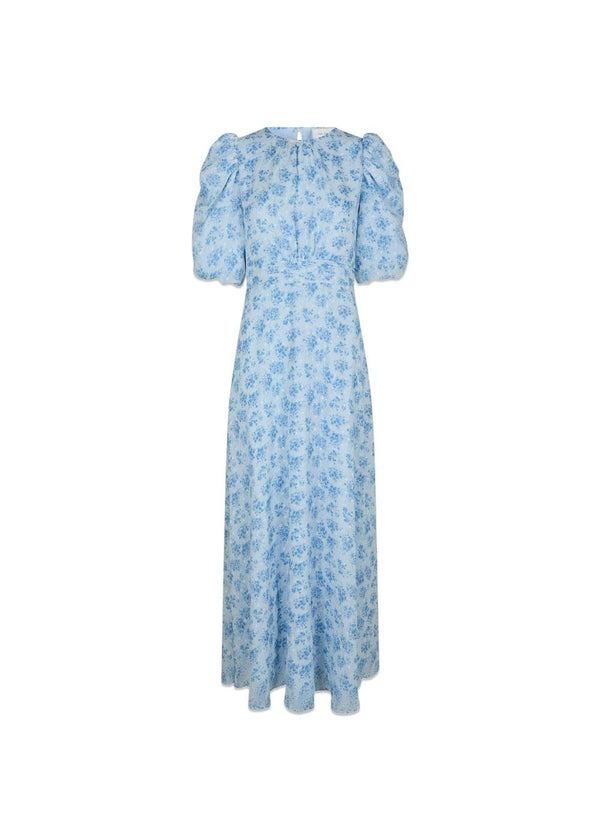 Kikka Chiffon Flower Dress - Light Blue-Dress-Neo Noir-Butler Loftet