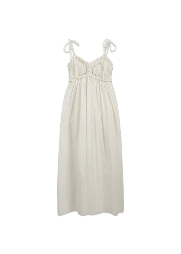 Kirsten Gehaakte Jurk - Wit-Jurk-The Garment-Butler Loftet