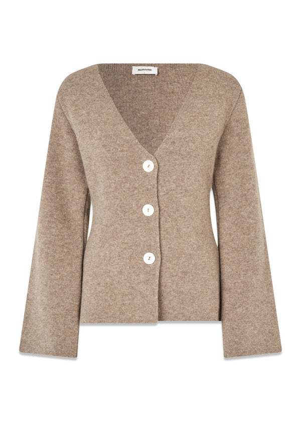 KlaytonMD vest - Donkerbeige Melange-Knitwear-Modström-Butler Loftet