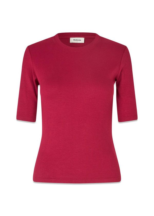 KrownMD o-neck t-shirt - Rumba Rood-T-shirts-Modström-Butler Loftet