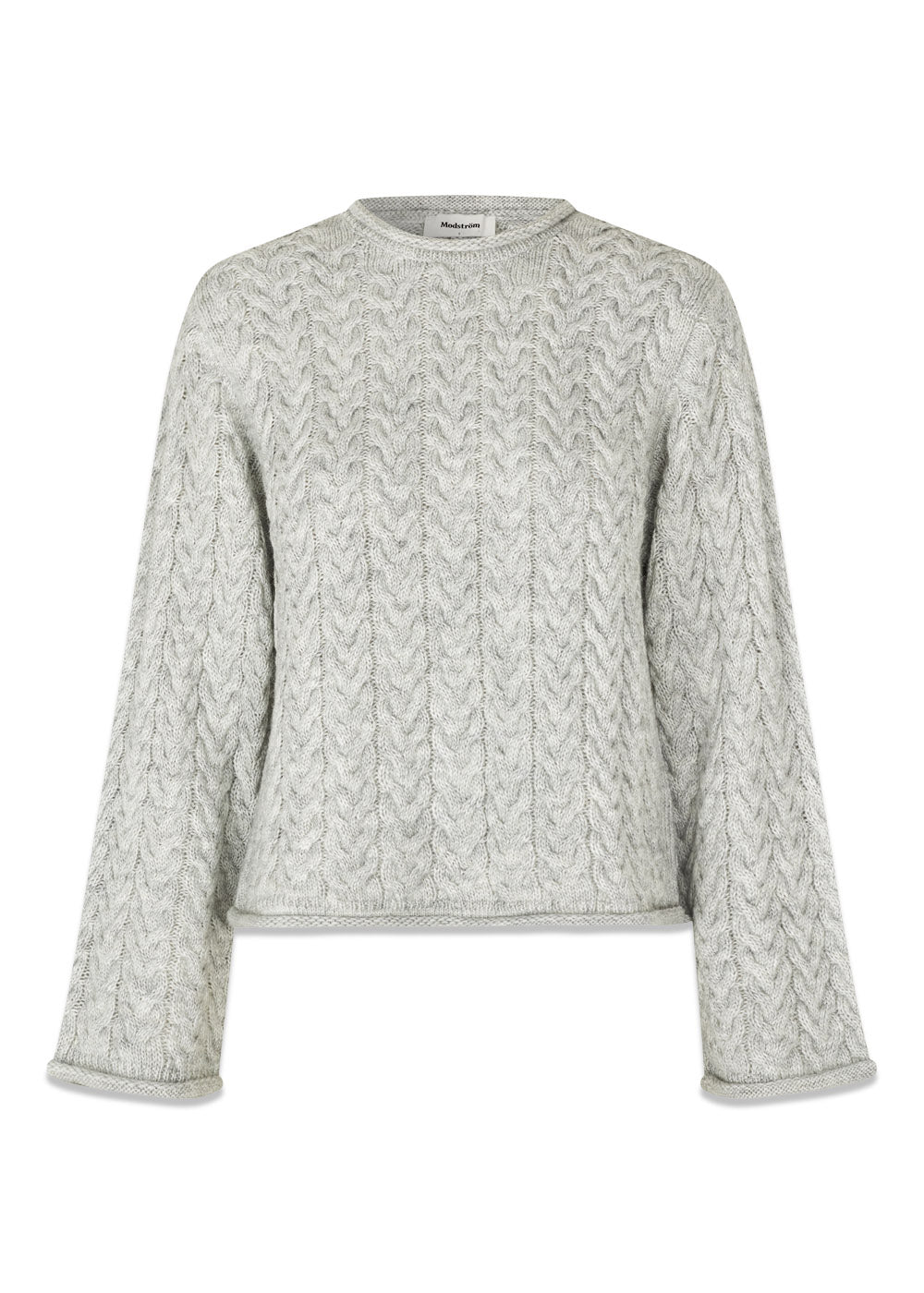 KurtisMD o-neck - Grijs Melange-Knitwear-Modström-Butler Loftet