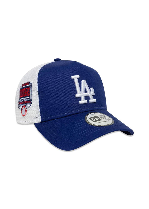 LA Trucker Side Patch - White/Blue-Headwear-New Era-Butler Loftet