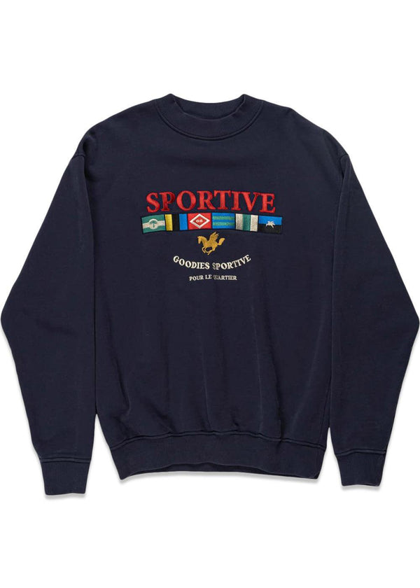 LEGACY FLAGS CREWNECK - Marineblauw-T-shirts-Goodies Sportive-Butler Loftet