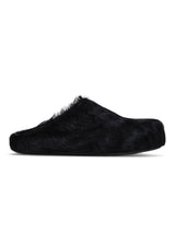 LANG HAAR KALFSVEER FUSSBETT SABOT - Zwart-Schoenen-Marni-Butler Loftet