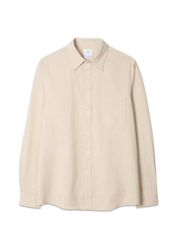 LS Reg Fit Shirt - Beige-Shirts-Paul Smith - PS-Butler Loftet