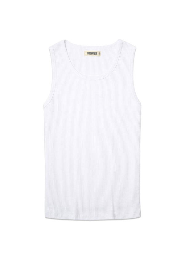 Lee Tank Top - Wit-T-shirts-Woodbird-Butler Loftet