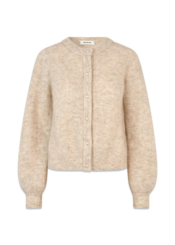 LenniMD vest - Beige Melange-Knitwear-Modström-Butler Loftet