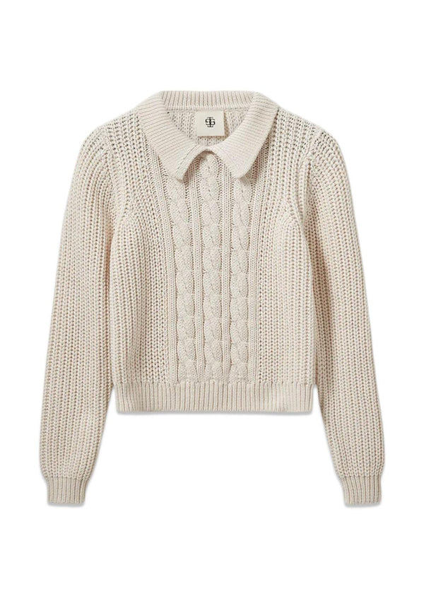 Leone Mini Polo - Crème-Knitwear-The Garment-Butler Loftet