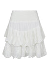 Line Emb Skirt - Off White-Skirts-Neo Noir-Butler Loftet