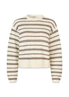 LineusMD stripe o-neck - Soft White Cedar Stripe-Knitwear-Modström-Butler Loftet