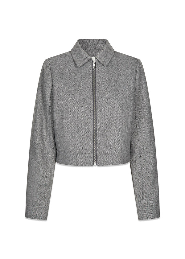 LissieMD jas - Grijs Melange-Bovenkleding-Modström-Butler Loftet