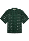 Luna Flower Shirt - Donkergroen-Overhemden-Woodbird-Butler Loftet