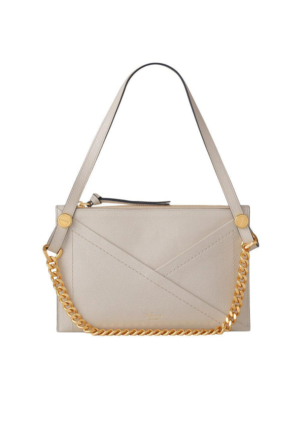 M Zipped Pouch Silky Calf - Chalk-Bags-Mulberry-Butler Loftet