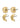 MISHA earrings, 2-in-1 set, gold-plated - Gold Plated-Jewellery-Pilgrim-Butler Loftet