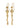 MISHA earrings gold-plated - Gold Plated-Jewellery-Pilgrim-Butler Loftet