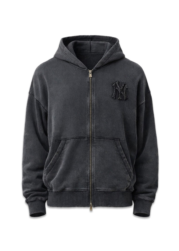 MLB gewassen hoodie met rits - Zwart-Hoodies-New Era-Butler Loftet