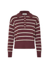 Malvam gestreepte polo - Andorra Soft White Stripe-Knitwear-Modström-Butler Loftet