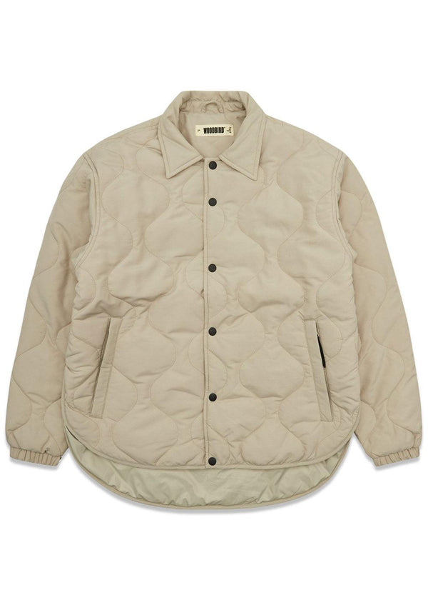 Maze Quilt Jacket - Stone-Outerwear-Woodbird-Butler Loftet