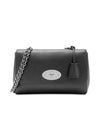 Medium Lily Glossy Goat - Zwart-Zilverkleurige Zakjes-Mulberry-Butler Loftet