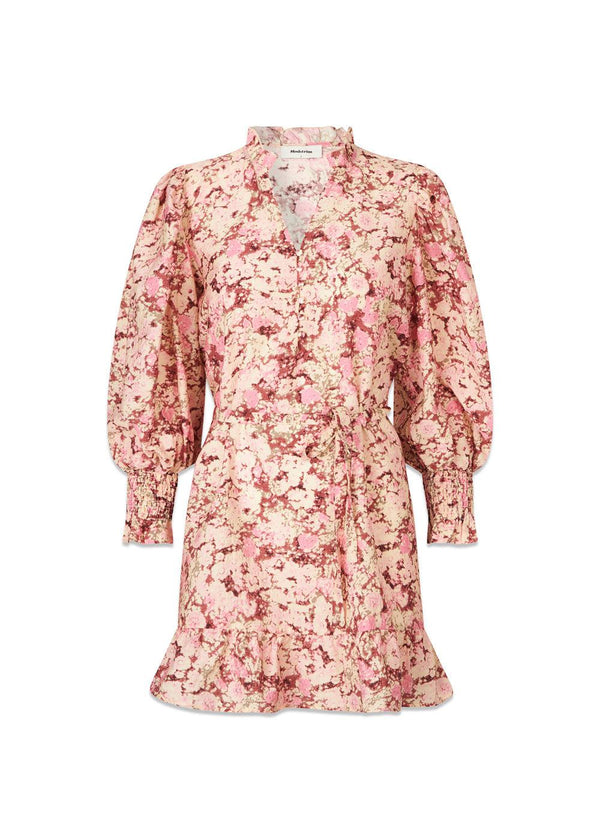 MeliaMD print LS jurk - Pink Blossom-Dress-Modström-Butler Loftet