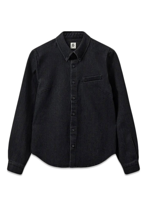 Merci Placket Shirt - Zwart Denim-Overhemden-The Garment-Butler Loftet