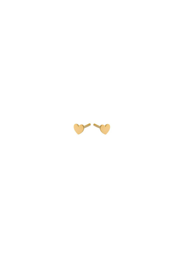 Mini Heart Earsticks - Goldplated-Jewellery-Pernille Corydon-Butler Loftet