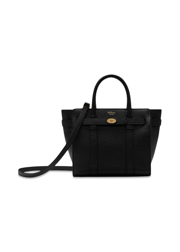 Mulberry's Mini Bayswater met rits - Zwart. Shop hier designertassen||handtassen||schoudertassen.