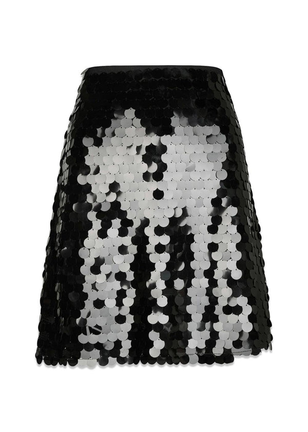 Miva Grote Pailletten Rok - Zwart-Rokken-Neo Noir-Butler Loftet