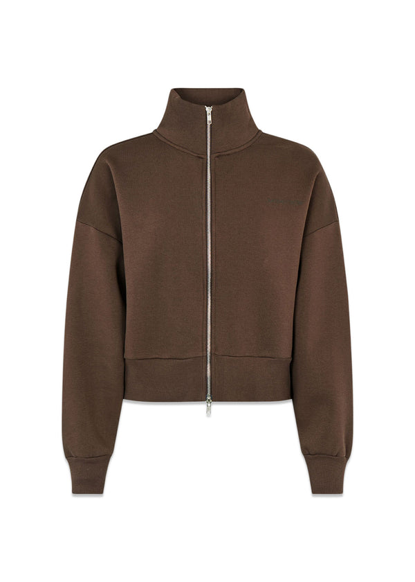 Tiamd 2way zip cardigan - Seal Brown