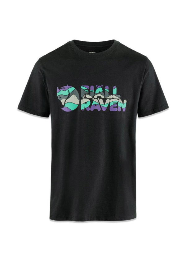 T-shirt met veelkleurig logo M - Zwart-T-shirts-Fjällräven-Butler Loftet