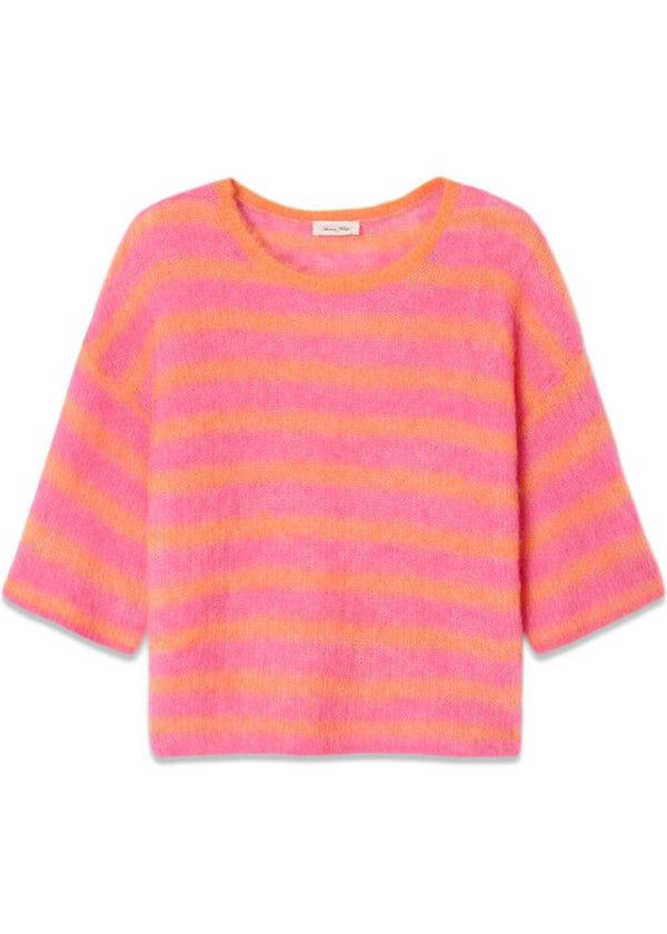 NENYBAY - Orange Flou Raye Hibiscus-Knitwear-American Vintage-Butler Loftet