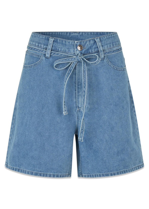 Naomamd effen short - Vintage Blue-Shorts-Modström-Butler Loftet