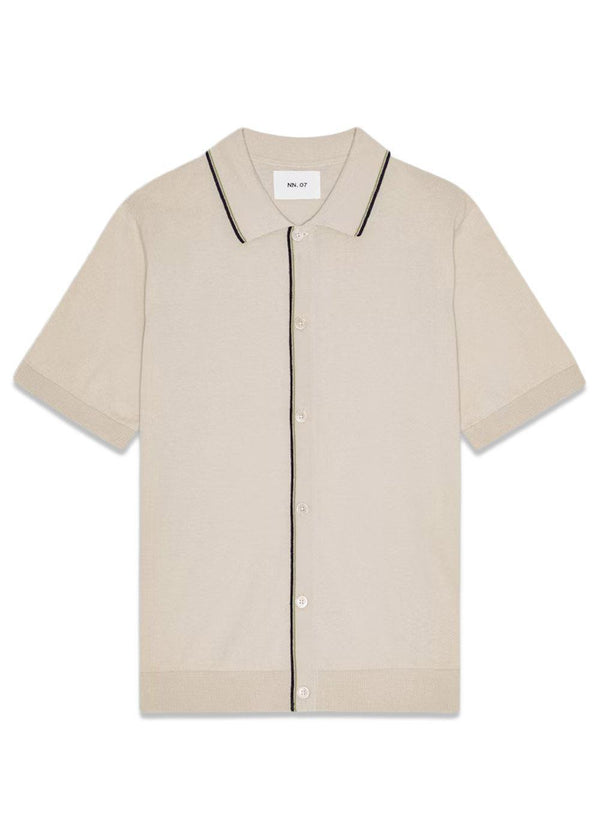 Nolan Polo 6561 - Ecru-Knitwear-Nn. 07-Butler Loftet