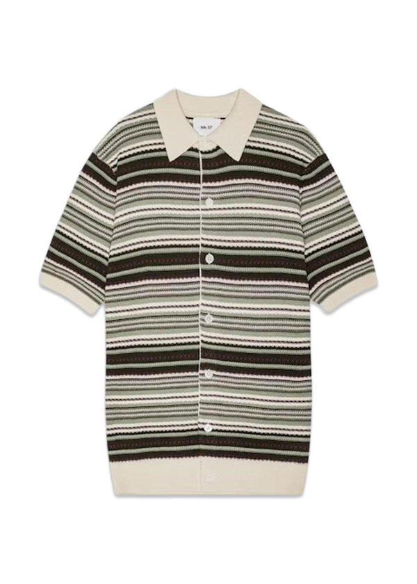 Nolan Polovest 6686 - Groene Streep-Knitwear-Nn. 07-Butler Loftet
