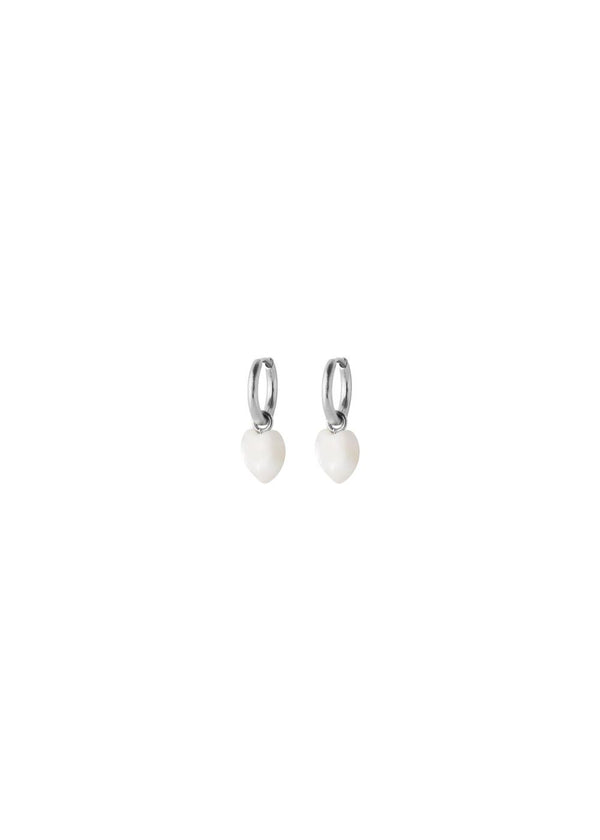 Ocean Heart Huggies - Silver-Jewellery-Pernille Corydon-Butler Loftet