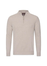 Patton Half Zip - Baksteenbeige-Knitwear-Oscar Jacobson-Butler Loftet
