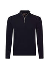 Oscar Jacobson's Patton Half Zip - Marine. Koop hier breiwerk.