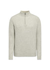 Paul Half Zip - Lunar Grey-Knitwear-Oscar Jacobson-Butler Loftet