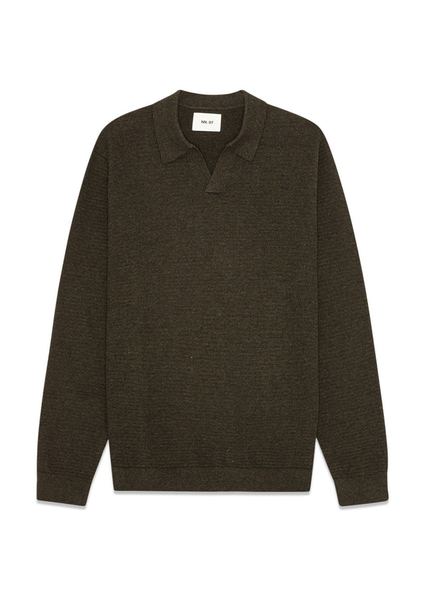 Paul LS Polo 60019 - Donker Leger-Knitwear-Nn. 07-Butler Loftet