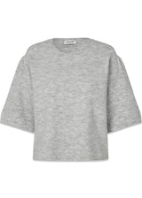 Petronellamd SS o-neck - Grey Melange-Knitwear-Modström-Butler Loftet