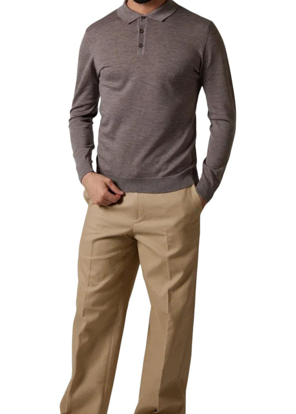 Polo Fine Merino LS - Corda-Knitwear-Daniele Fiesoli-Butler Loftet